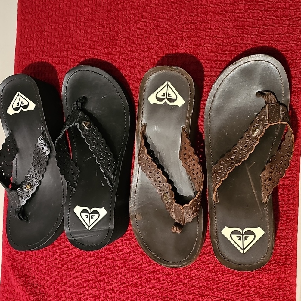 Reef flip flops size 10, brown & black